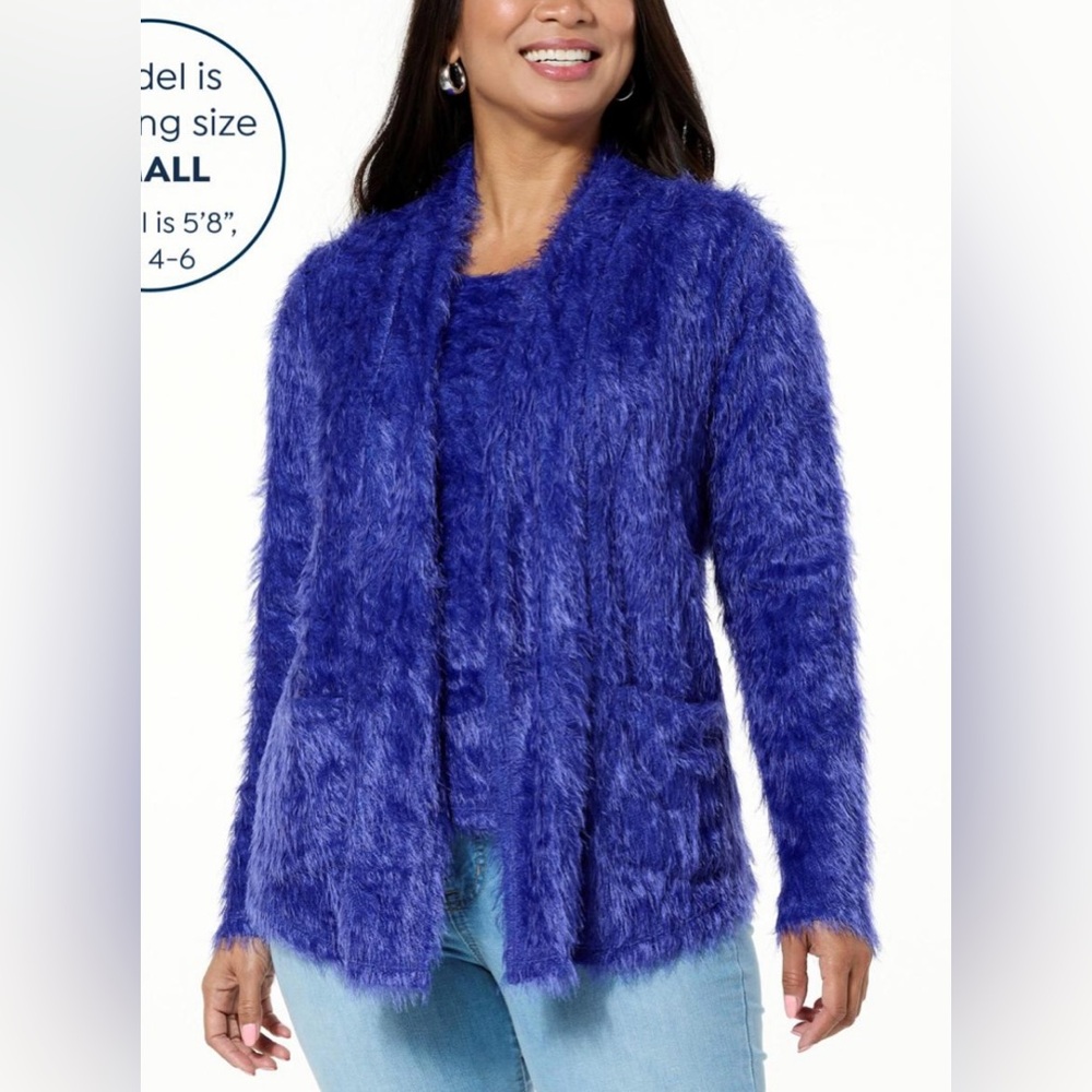 Colleen Lopez Violet Matching Cardigan and Top Set